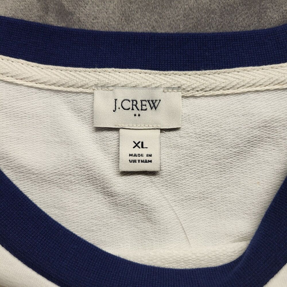 J Crew Ringer Crew Neck Pullover Raglan Sleeve Color Block XL NEW - Picture 2 of 9